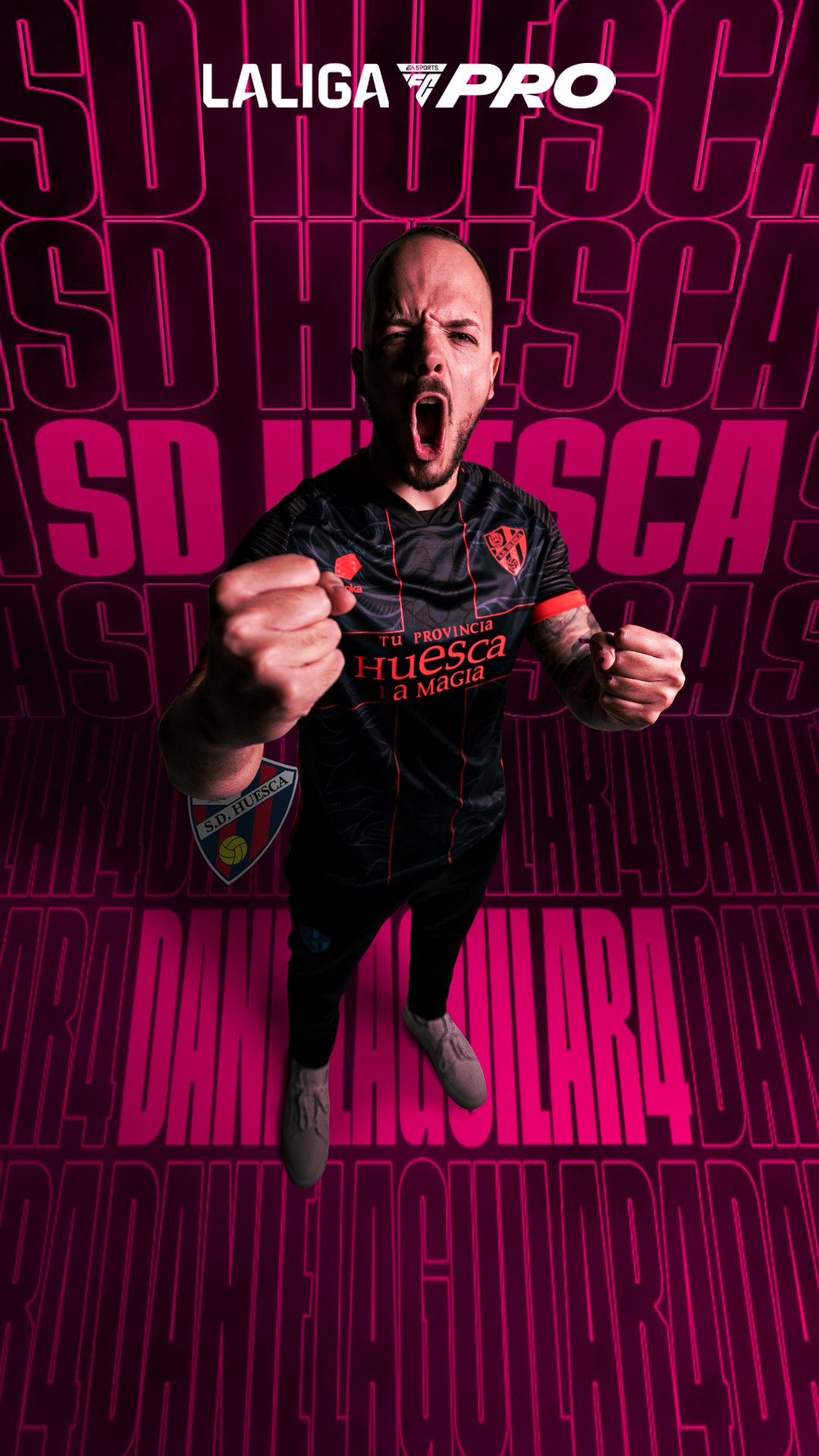 Daniel Aguilar representará al Huesca en LaLiga FC Pro